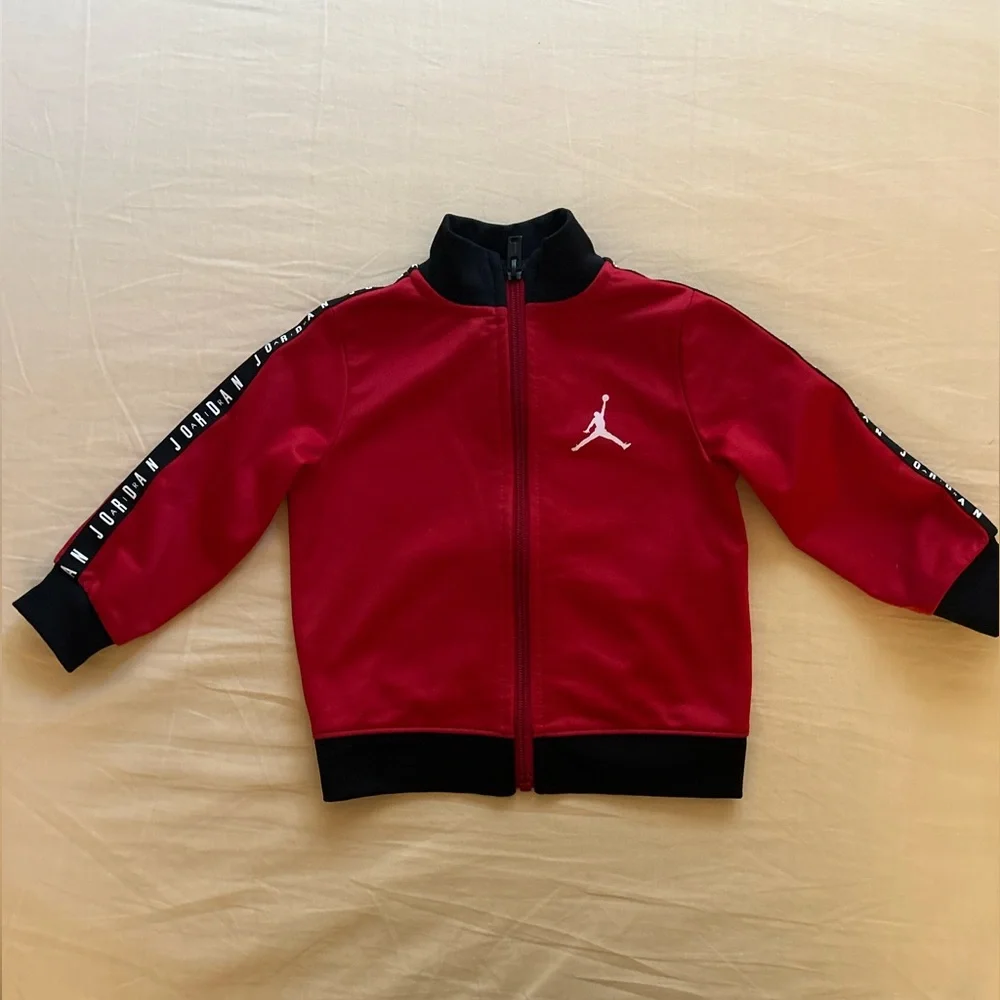 EUC Jordan Toddler Boys Black and Red Long sleeve Sweater- Size 18M